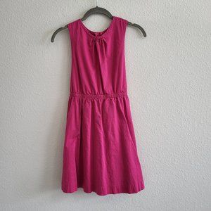 Primary brand 100% cotton pink sleeveless dress cinch waist girls size 10-12